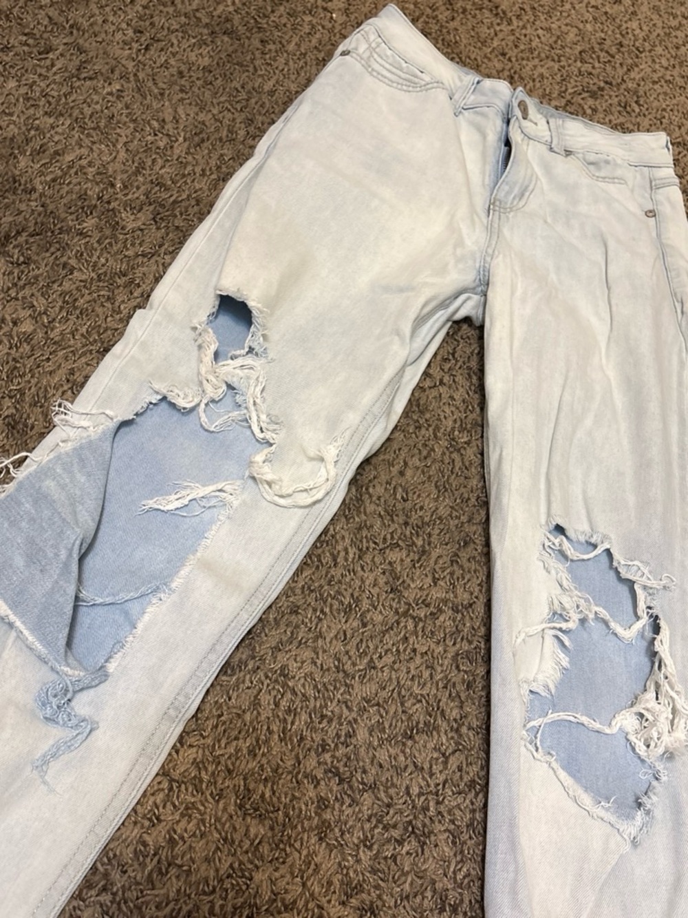 Rewash Light Blue Distressed Jeans
